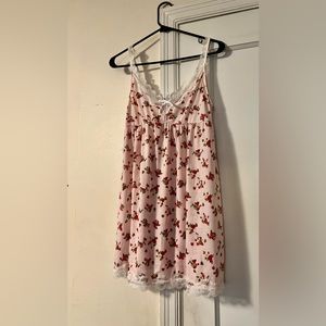 Pink and White Floral Cami Dress XL